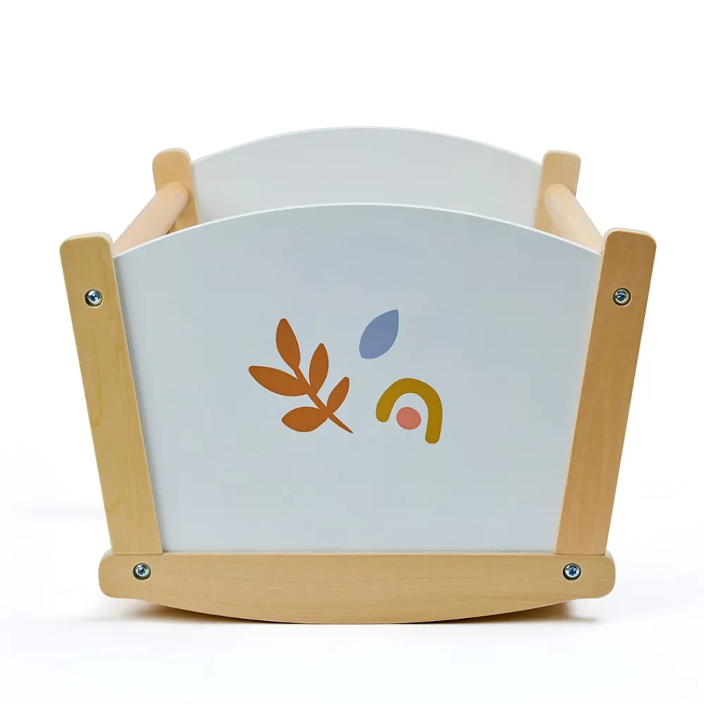 EUREKAKIDS Cuna mecedora de madera