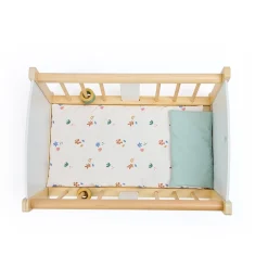 EUREKAKIDS Cuna mecedora de madera