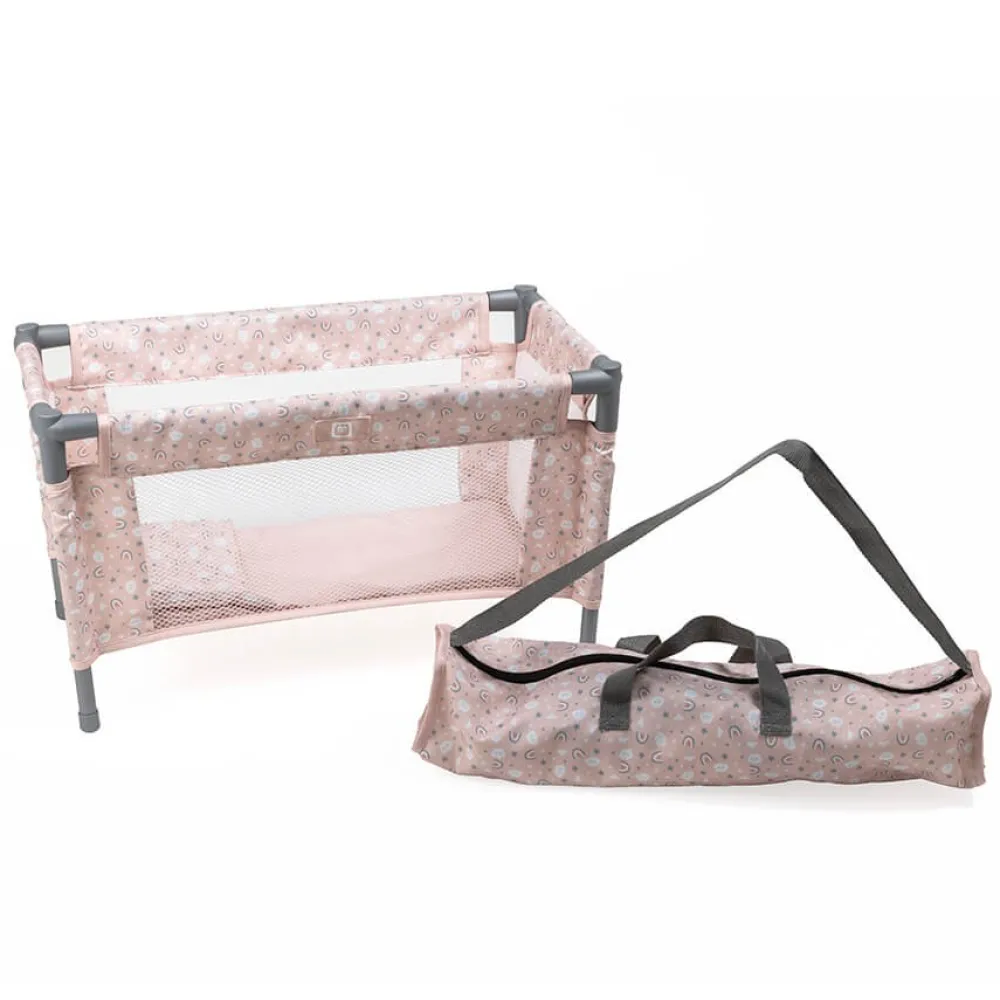 EUREKAKIDS Cuna plegable de viaje Rainbow