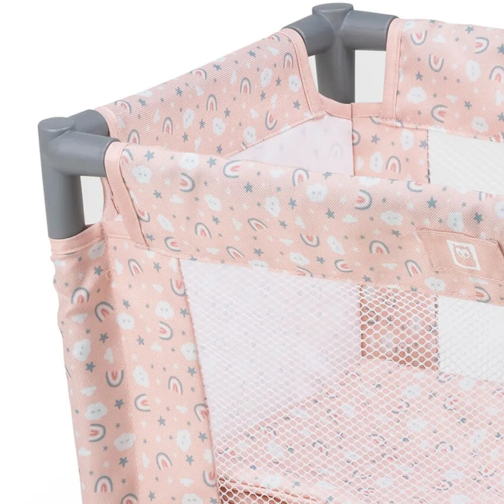 EUREKAKIDS Cuna plegable de viaje Rainbow