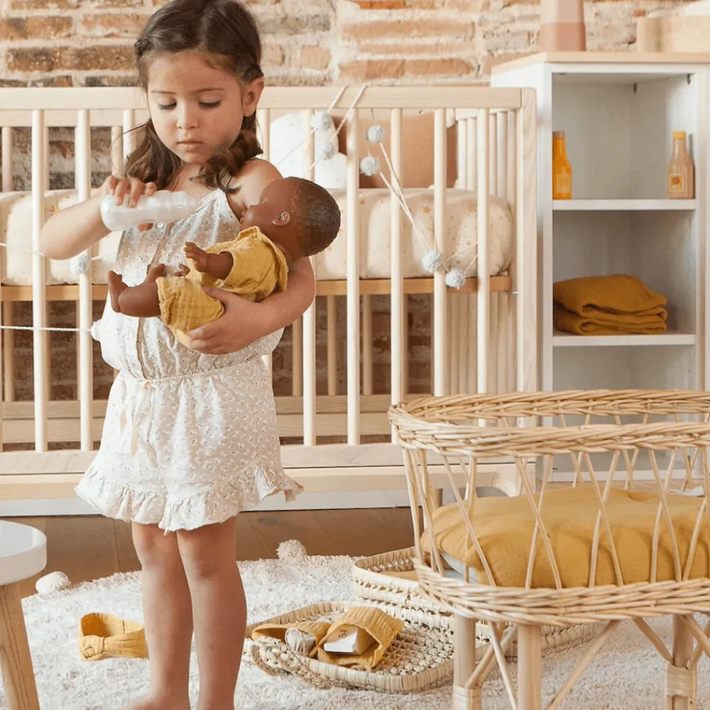 WOOKIDS Edredón- Almohada Muñeca Bobble- Mostaza