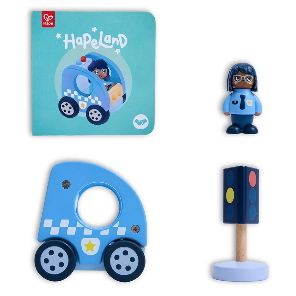HAPE El coche de policía con sirena - Colección land