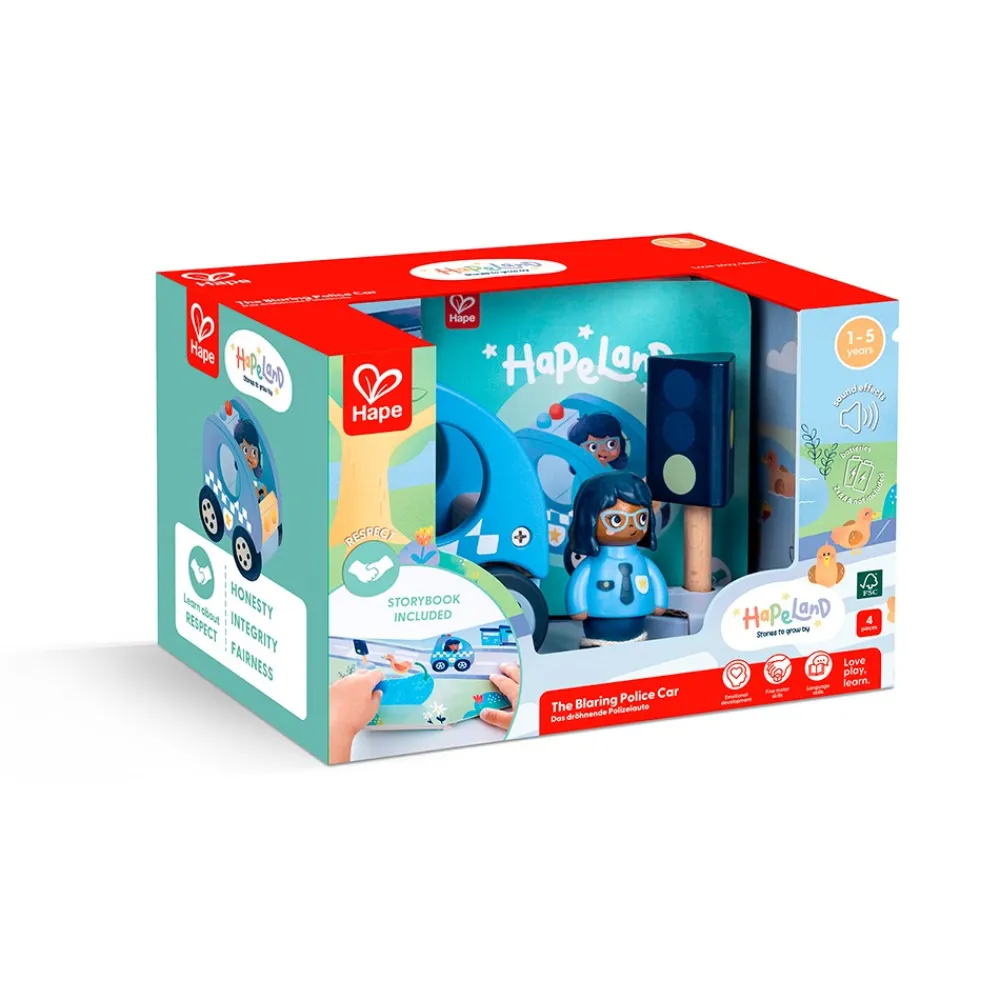 HAPE El coche de policía con sirena - Colección land