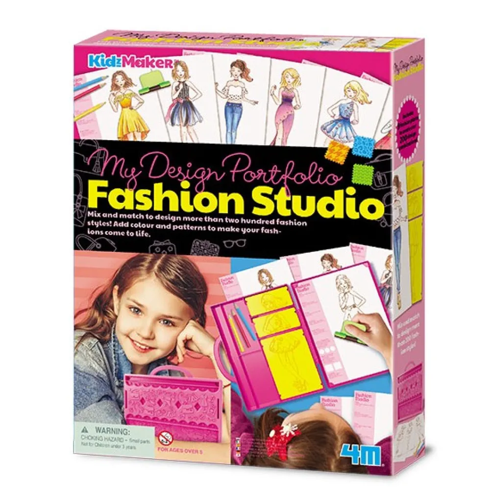 4M Estuche de dibujo para pequeños diseñadores de moda - Fashion Studio