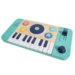 EUREKAKIDS Estudio de DJ portátil con luces y sonidos - DJ Mix & Spin