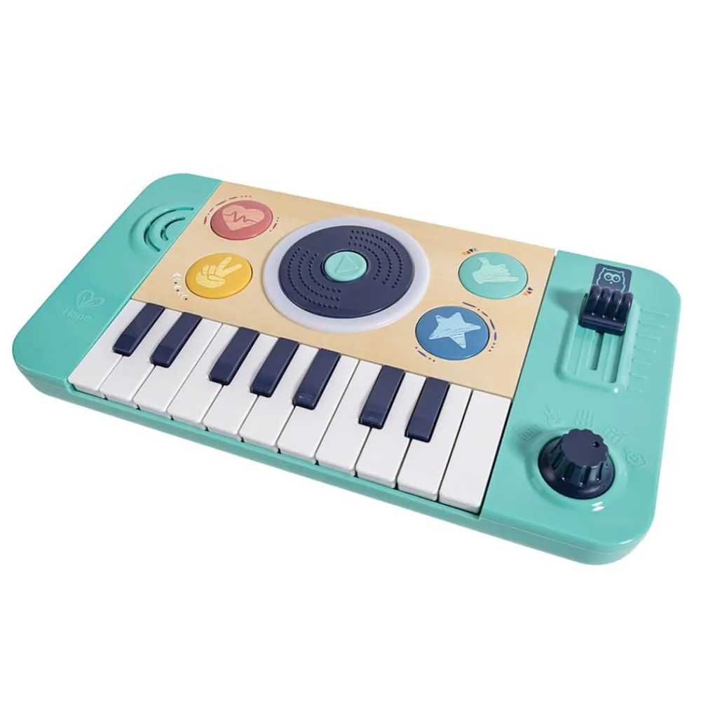 EUREKAKIDS Estudio de DJ portátil con luces y sonidos - DJ Mix & Spin