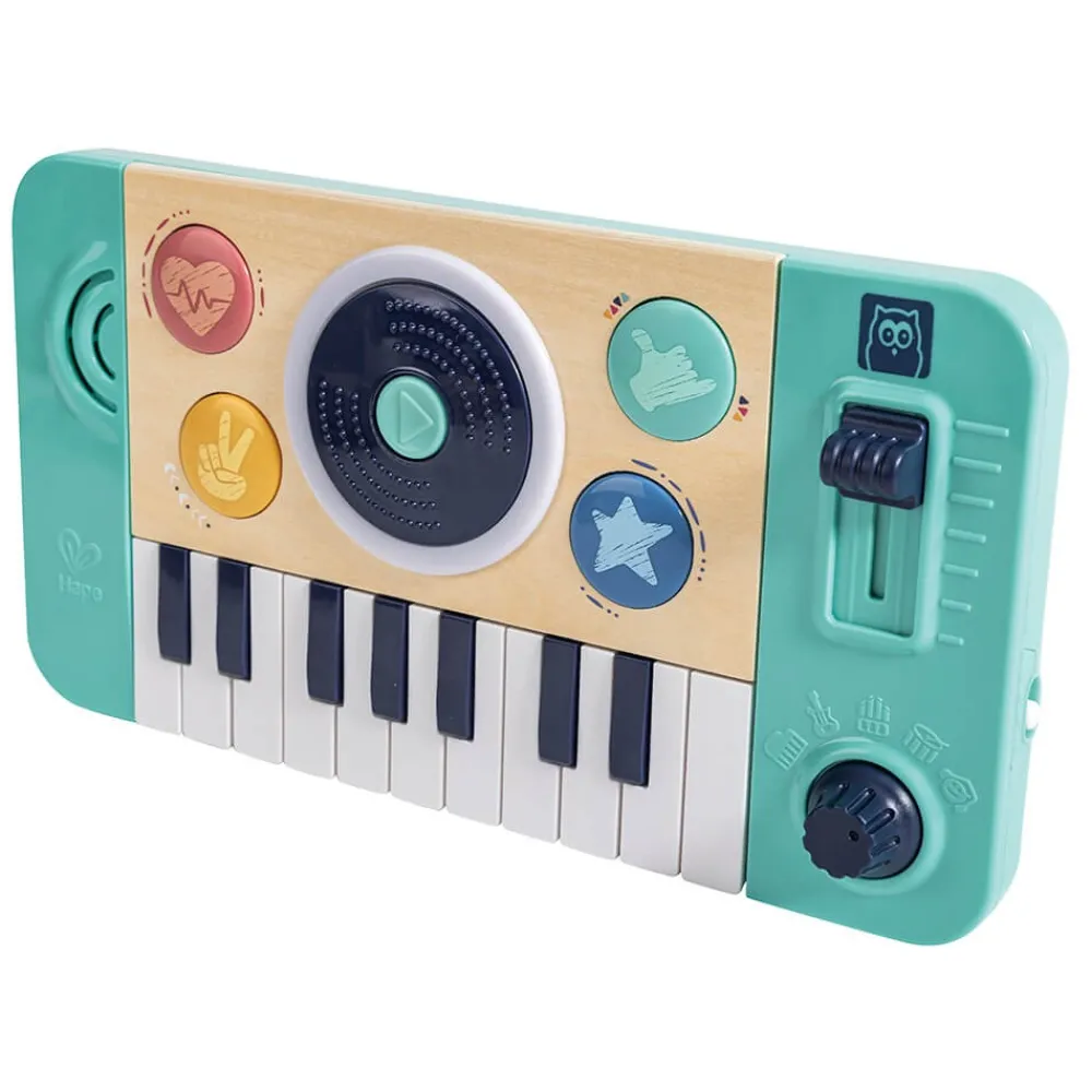 EUREKAKIDS Estudio de DJ portátil con luces y sonidos - DJ Mix & Spin