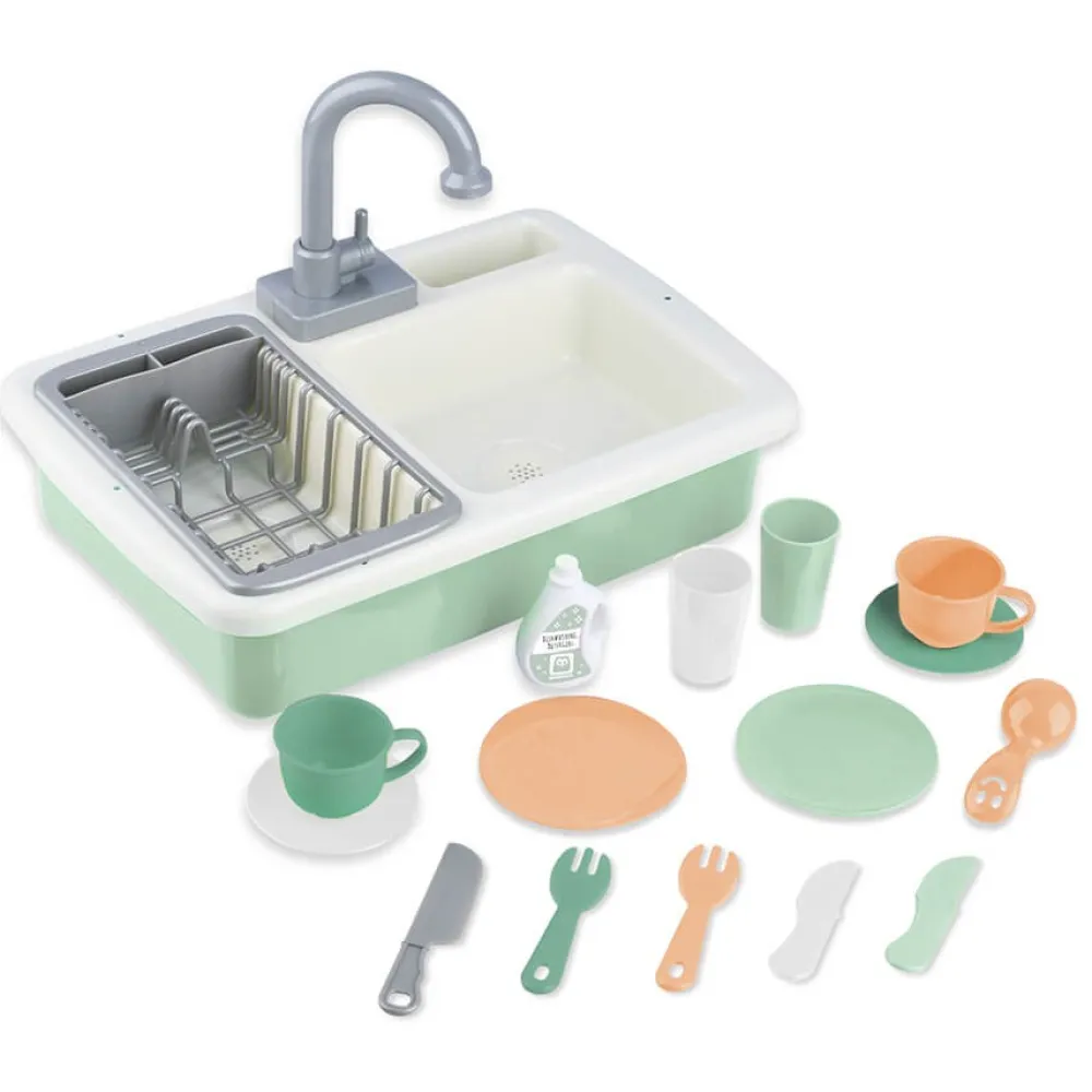 EUREKAKIDS Fregadero de cocina con grifo motorizado