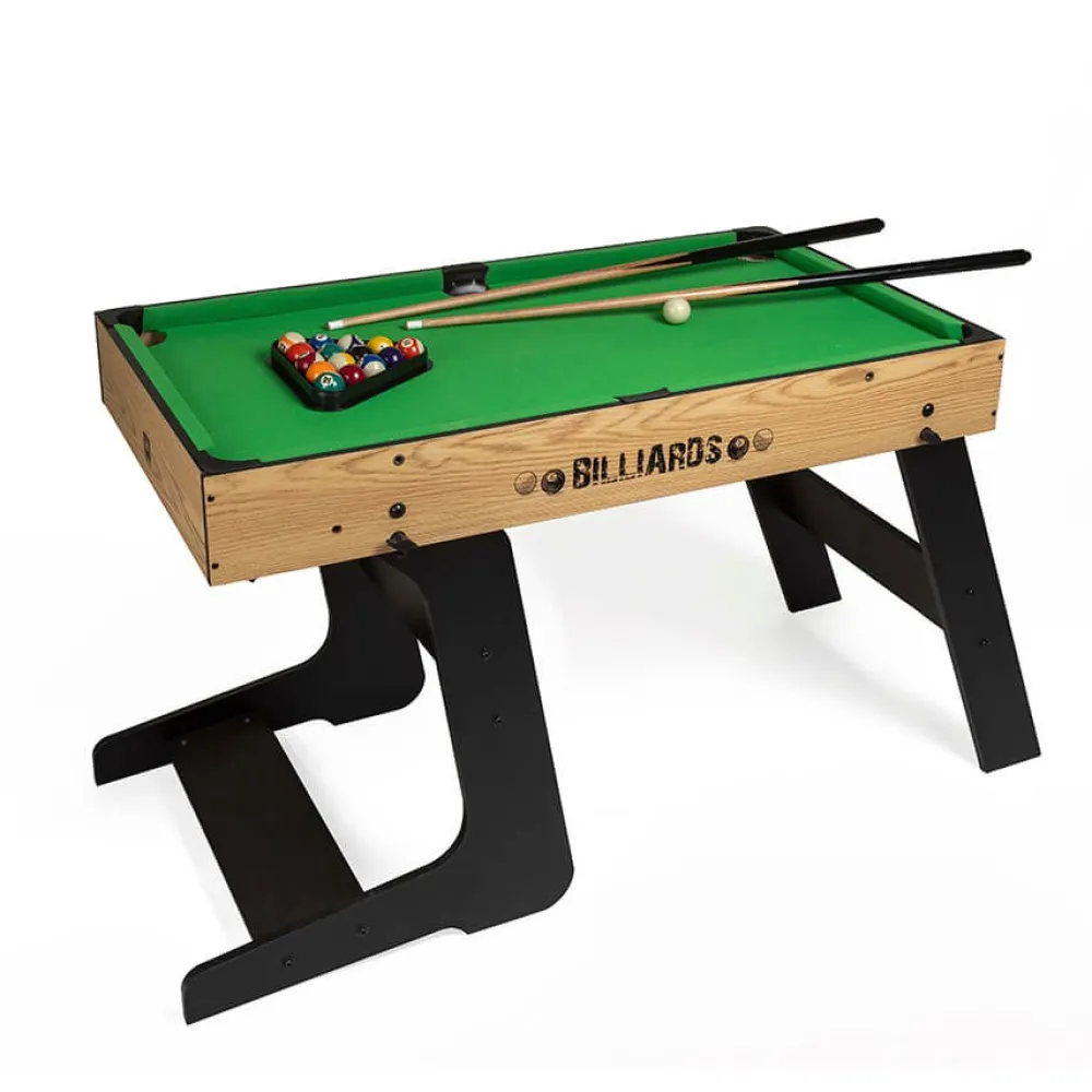 EUREKAKIDS Futbolín y billar plegable 2 en 1