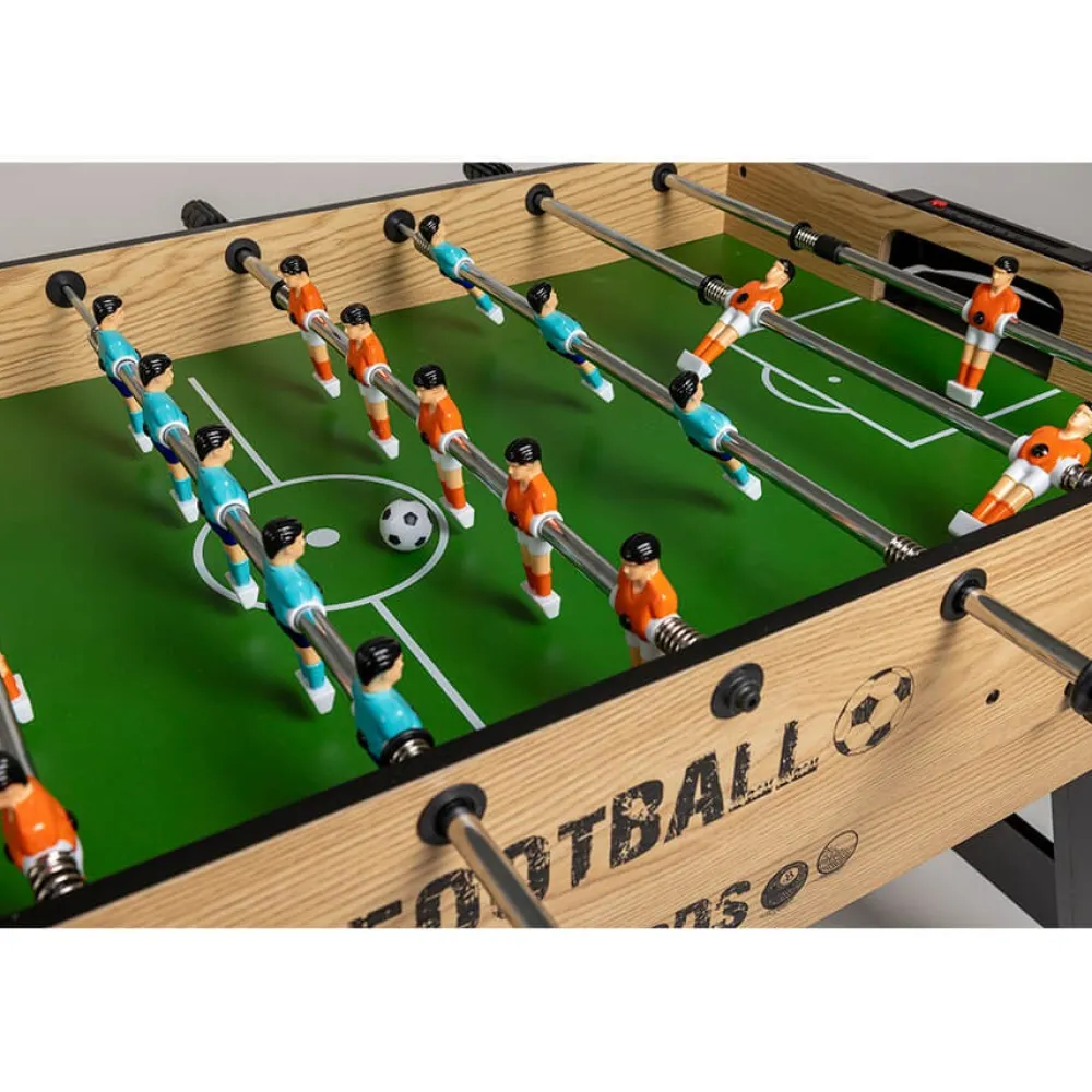 EUREKAKIDS Futbolín y billar plegable 2 en 1