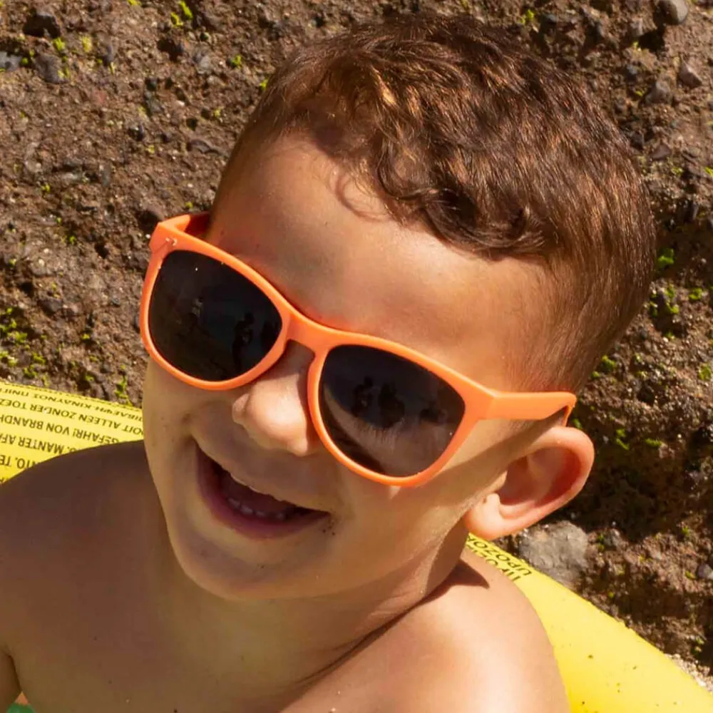EUREKAKIDS Gafas de sol infantiles de 4 a 9 años con protección UV100% - Orange Modern Sunglasses