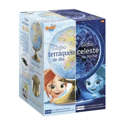 BUKI Globo terráqueo día y noche español