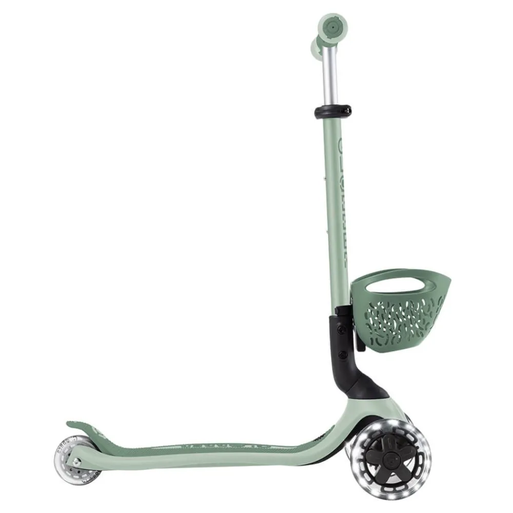 GLOBBER Go Up Baby Lights 360 – Patinete Evolutivo con Luces (Sage/Oliva)