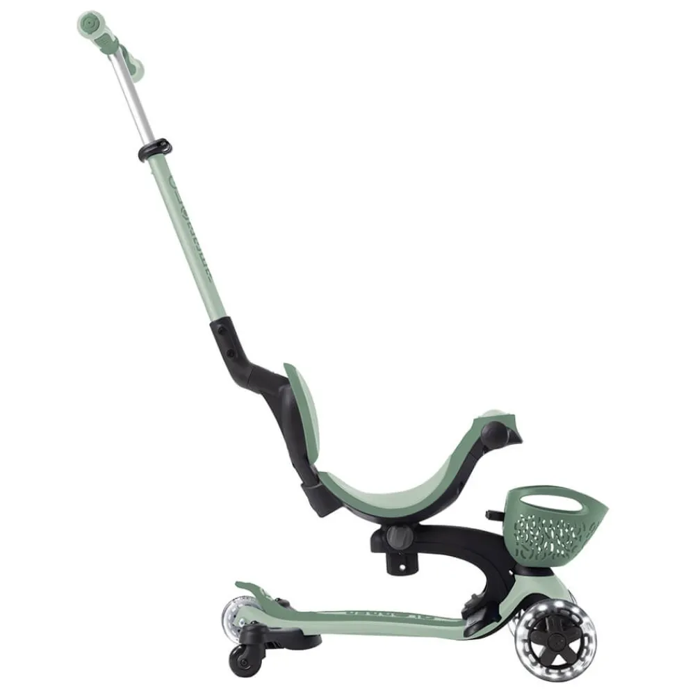 GLOBBER Go Up Baby Lights 360 – Patinete Evolutivo con Luces (Sage/Oliva)