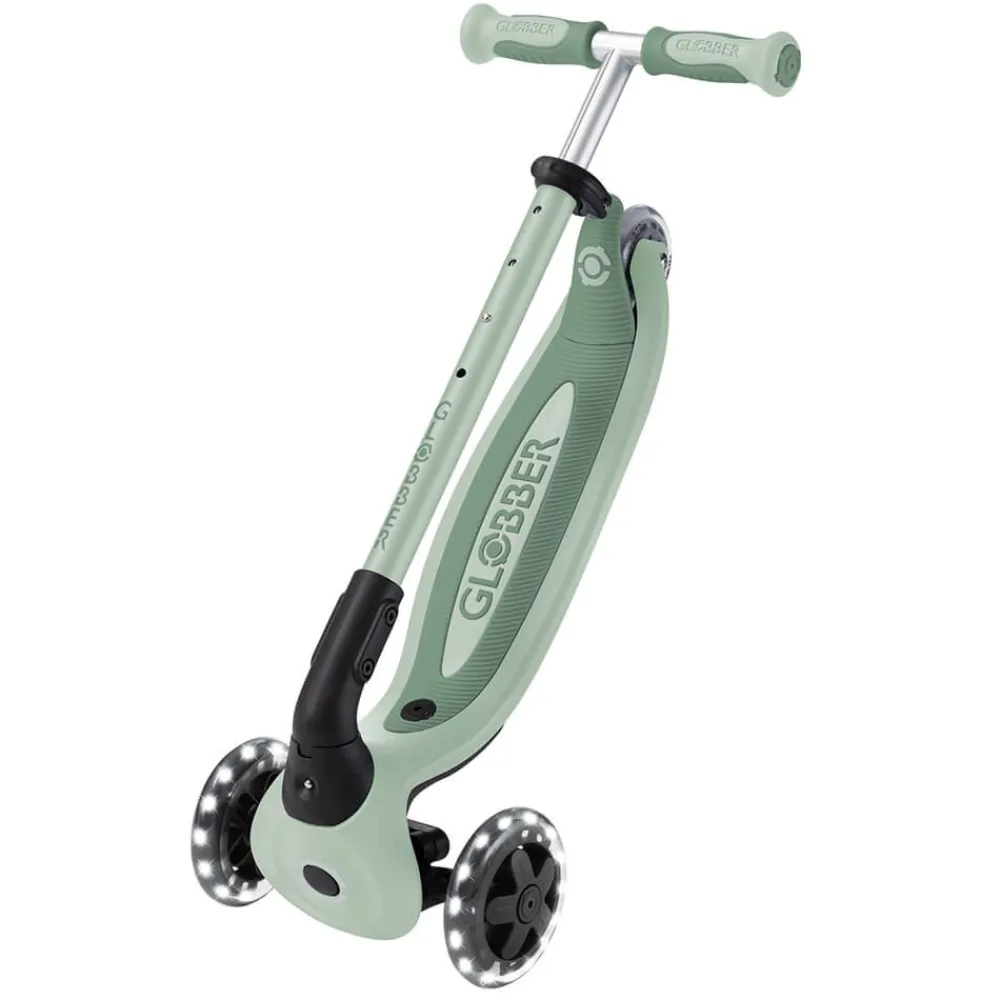 GLOBBER Go Up Baby Lights 360 – Patinete Evolutivo con Luces (Sage/Oliva)