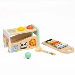 EUREKAKIDS Golpea pelotas y xilófono 2 en 1 Wild