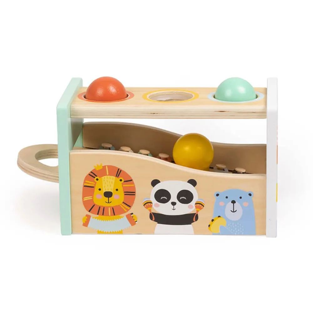 EUREKAKIDS Golpea pelotas y xilófono 2 en 1 Wild