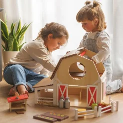EUREKAKIDS Granja de madera con animales y accesorios - La Granja de Paul