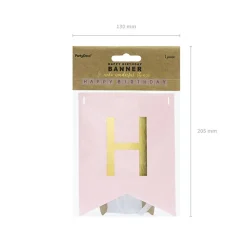 EUREKAKIDS Guirnalda cumpleaños rosa