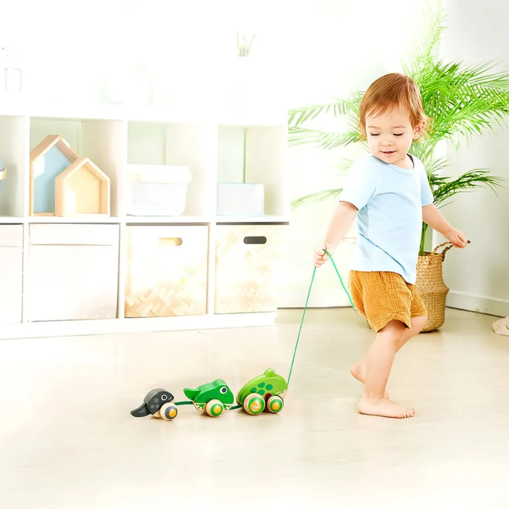 HAPE Juego Arrastre Familía de Ranas