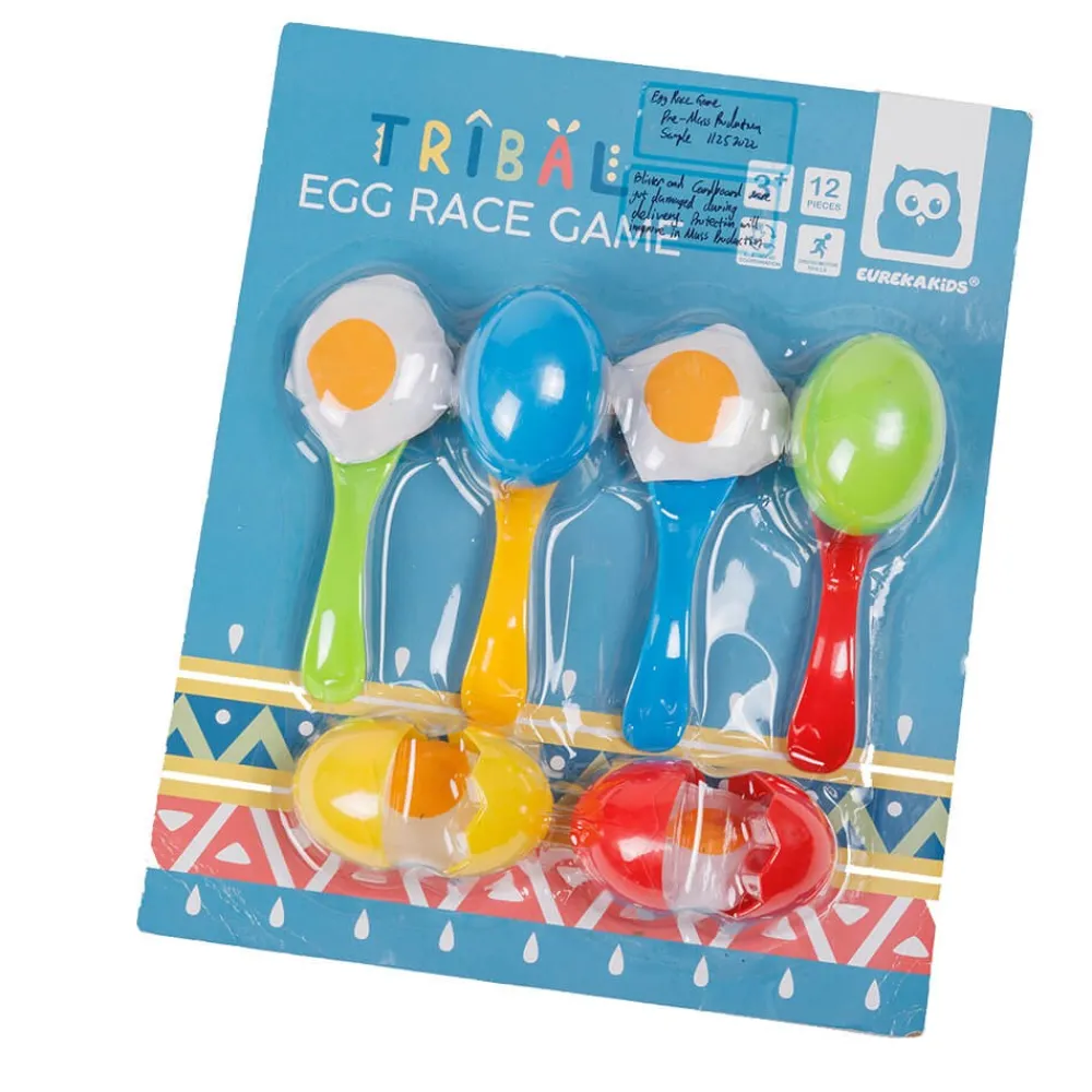 EUREKAKIDS Juego clásico carrera de huevos – Tribal