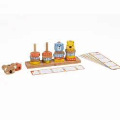 EUREKAKIDS Juego de bloques apilables con tarjetas Wild