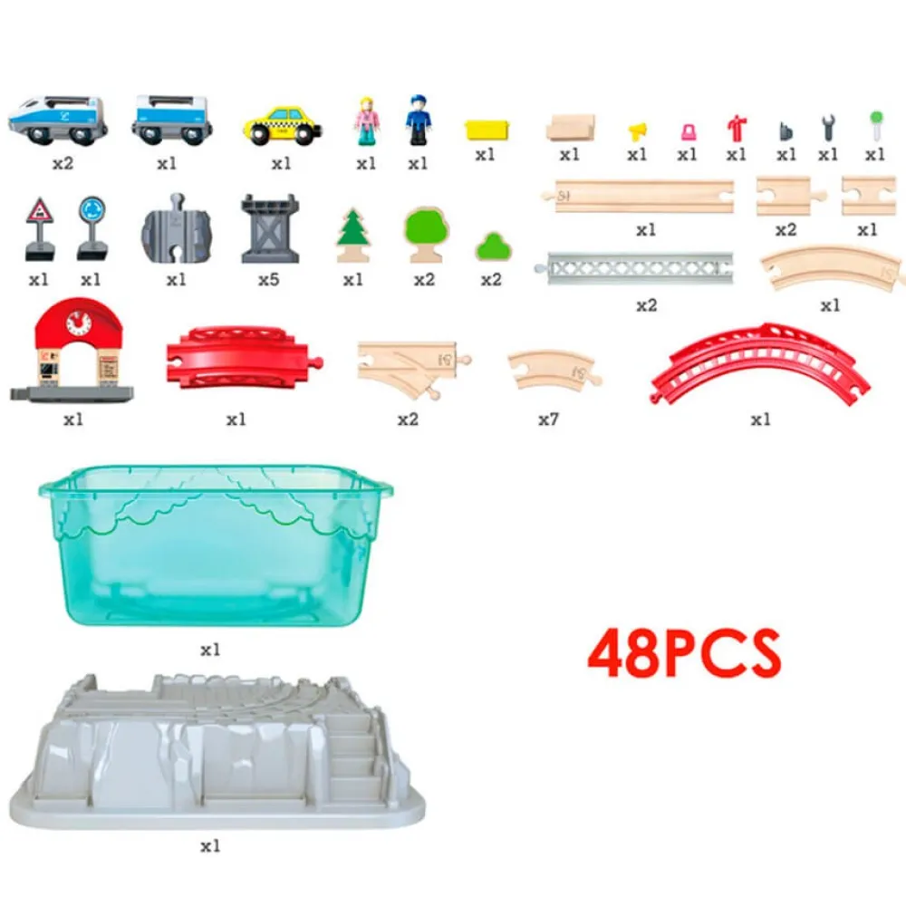 HAPE Juego de bloques de construcción Tren urbano