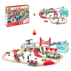 HAPE Juego de bloques de construcción Tren urbano