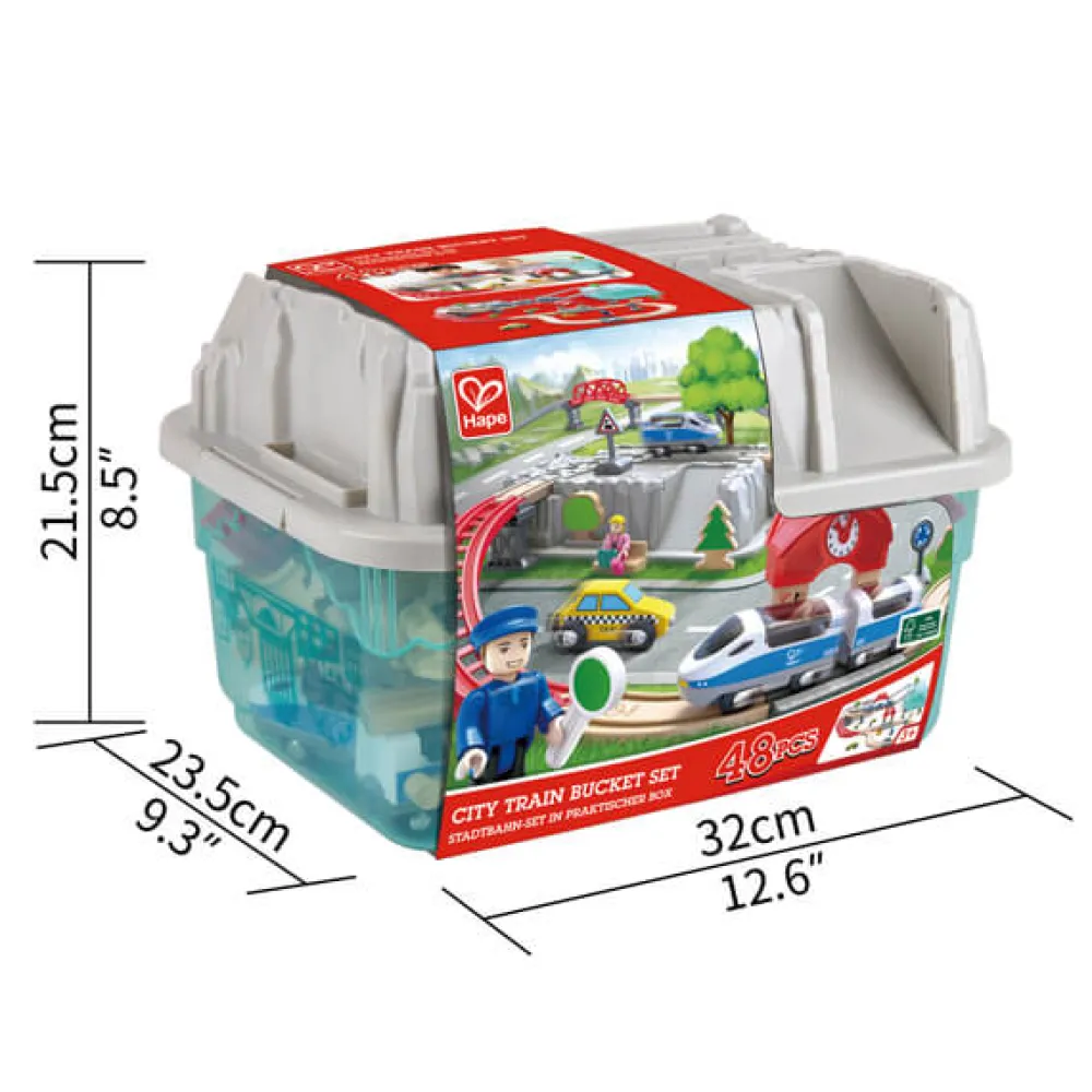 HAPE Juego de bloques de construcción Tren urbano