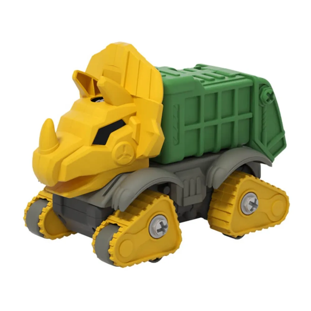 EUREKAKIDS Juego de construcción camión volquete dinosaurio – Green Dino