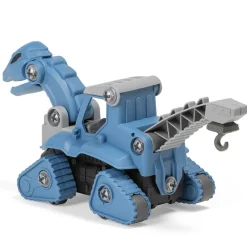 EUREKAKIDS Juego de construcción camión grúa dinosaurio – Blue Dino