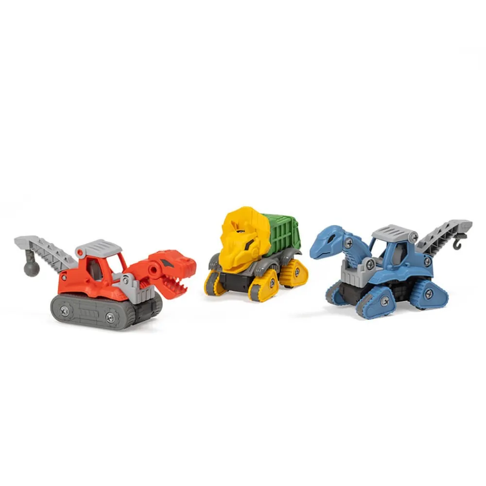 EUREKAKIDS Juego de construcción camión grúa dinosaurio – Blue Dino