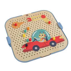 EUREKAKIDS Juego de engranajes con clavijas y formas de cartón - Dynamics Gears