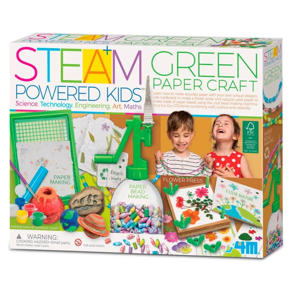 4M Juegos creativos con papel reciclado – Eco Steam Green Paper
