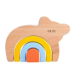 EUREKAKIDS Juguete arcoíris de madera Montessori - Koala