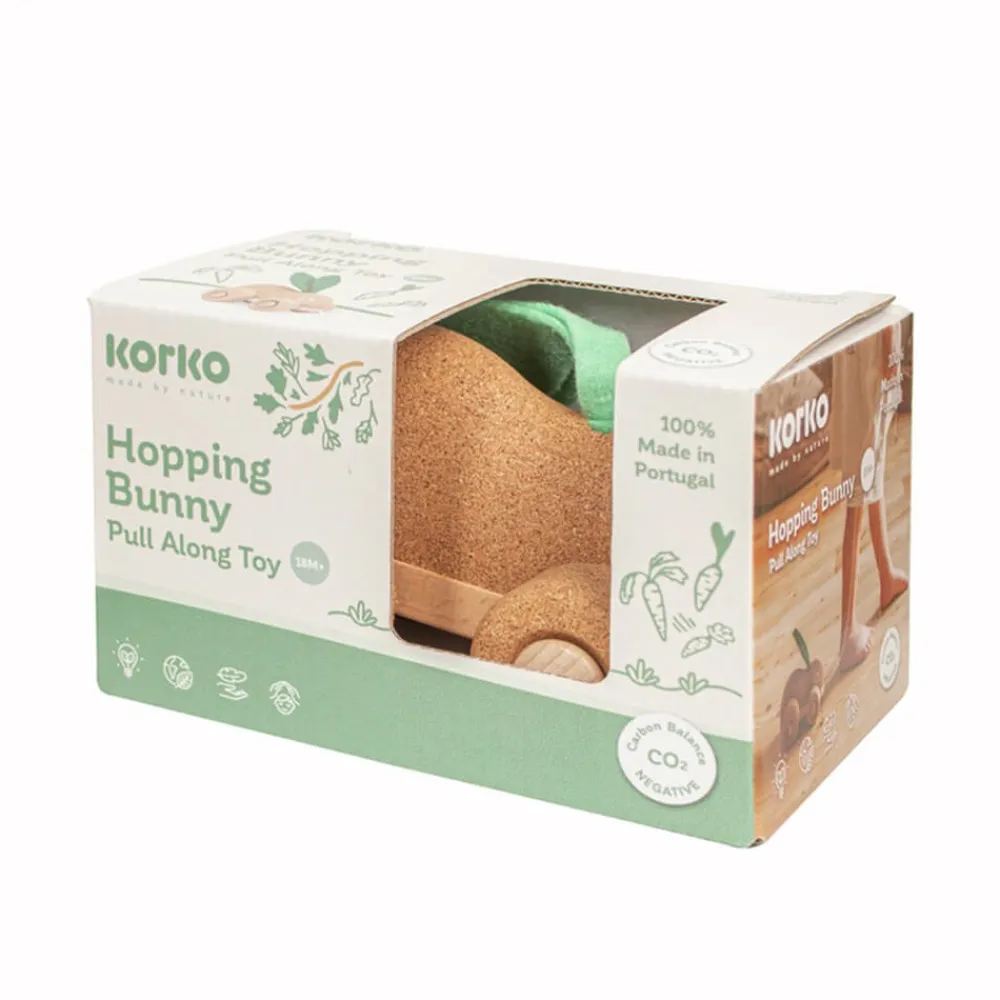 KORKO Juguete arrastrable de corcho - Conejo