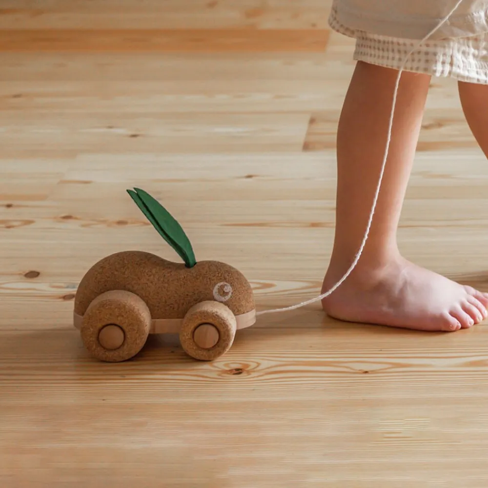 KORKO Juguete arrastrable de corcho - Conejo