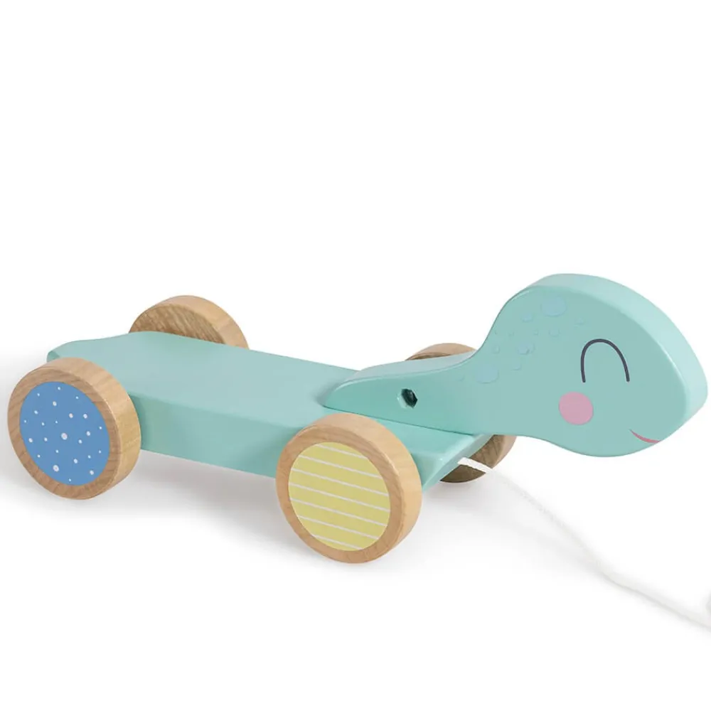 EUREKAKIDS Juguete arrastrable de madera con bloques - Tortuga