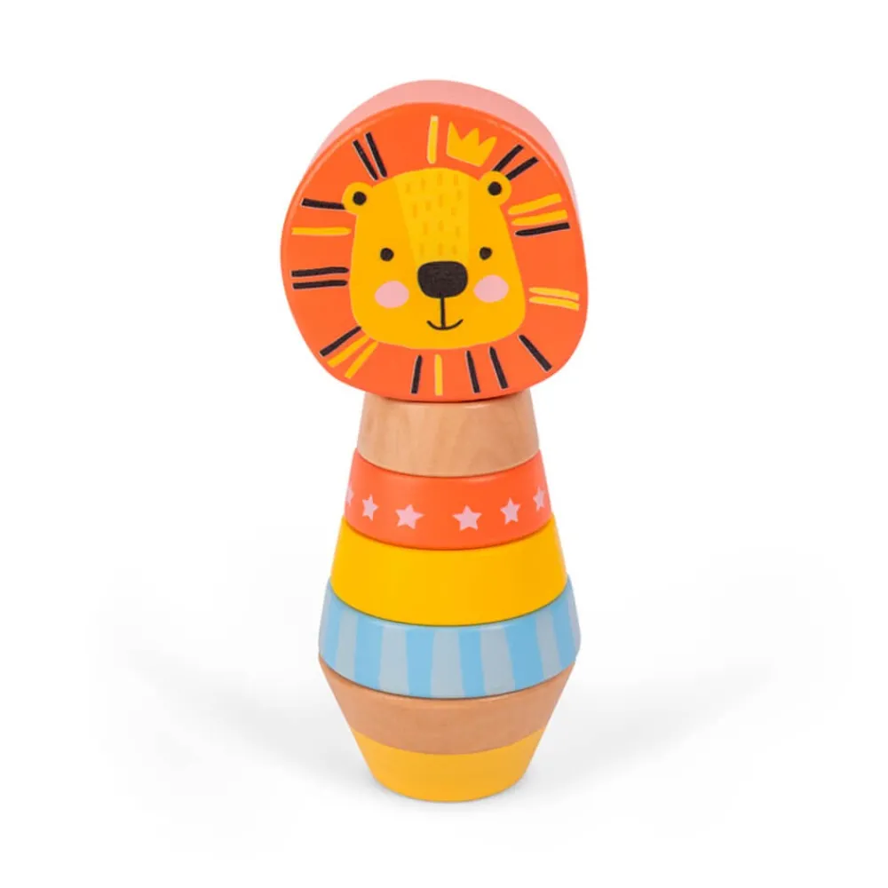 EUREKAKIDS Juguete encajable de madera - León