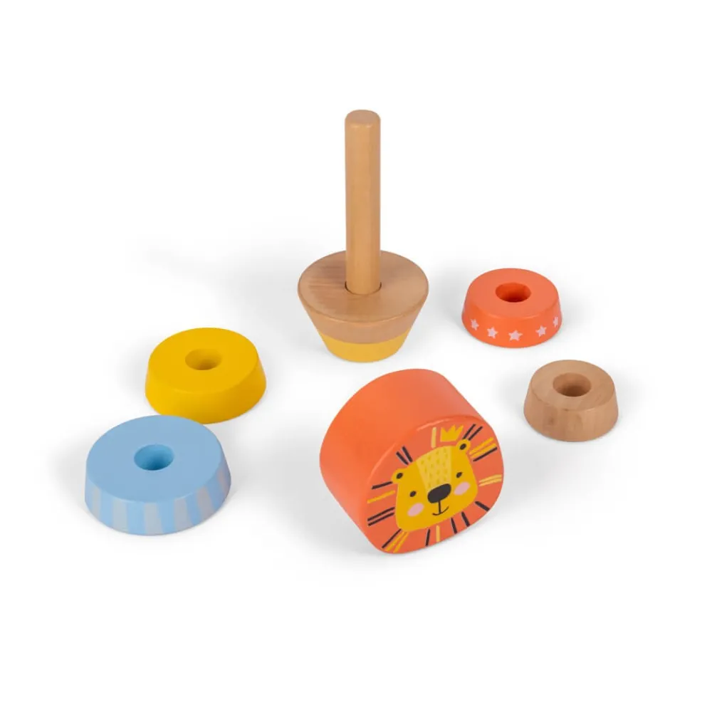 EUREKAKIDS Juguete encajable de madera - León