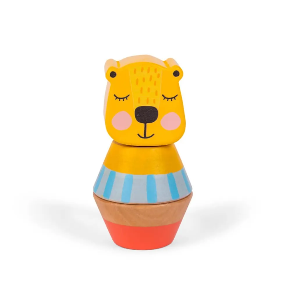 EUREKAKIDS Juguete enroscable de madera - Oso