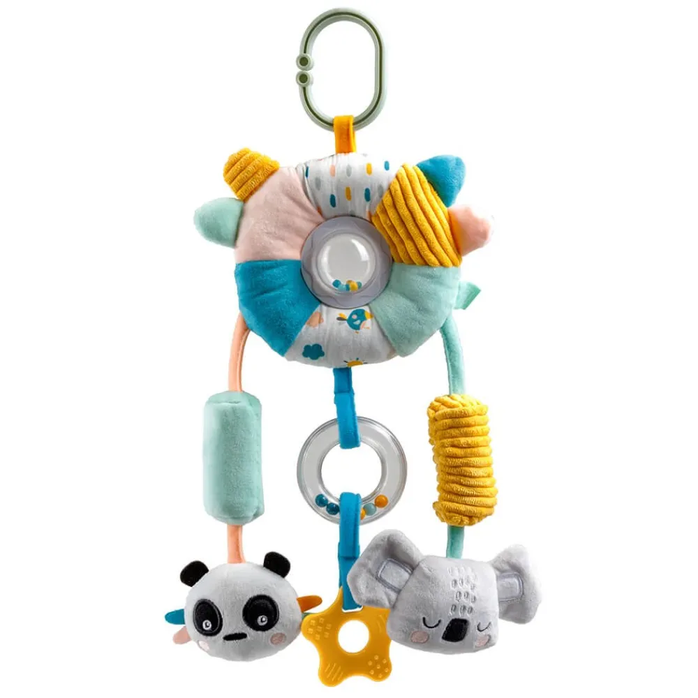 EUREKAKIDS Juguete para colgar y sonajero con más de 10 estímulos sensoriales - Cucu