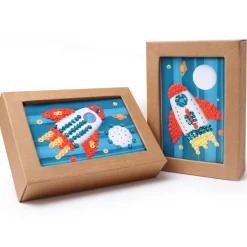 EUREKAKIDS Kit lentejuelas cohete