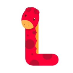 EUREKAKIDS Letra de madera L animales