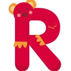 EUREKAKIDS Letra de madera R animales
