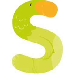 EUREKAKIDS Letra de madera S animales