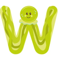EUREKAKIDS Letra de madera W Animales