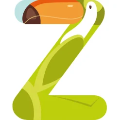 EUREKAKIDS Letra de madera Z Animales