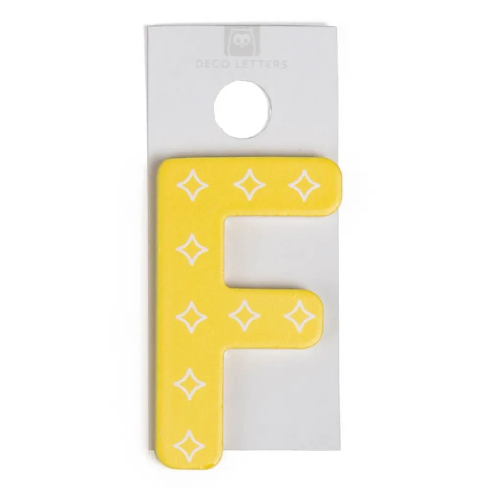 EUREKAKIDS Letra decorativa adhesiva de madera F