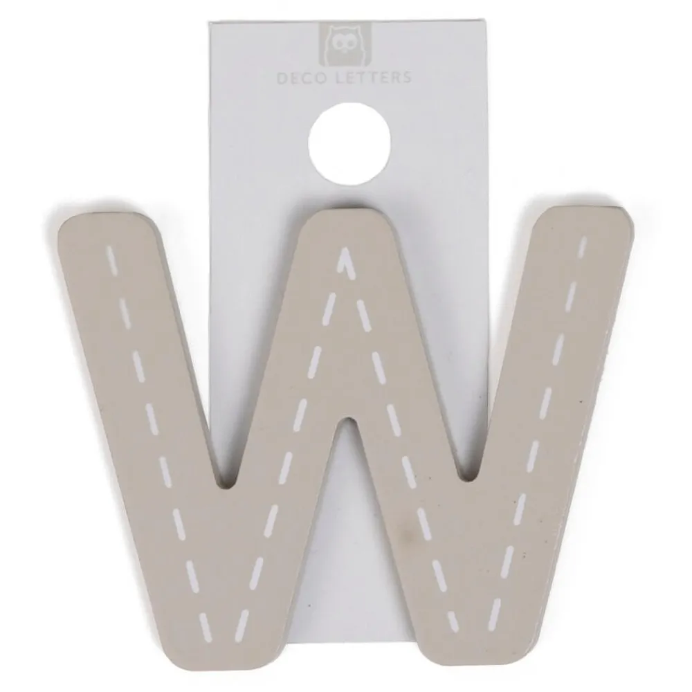 EUREKAKIDS Letra decorativa adhesiva de madera W
